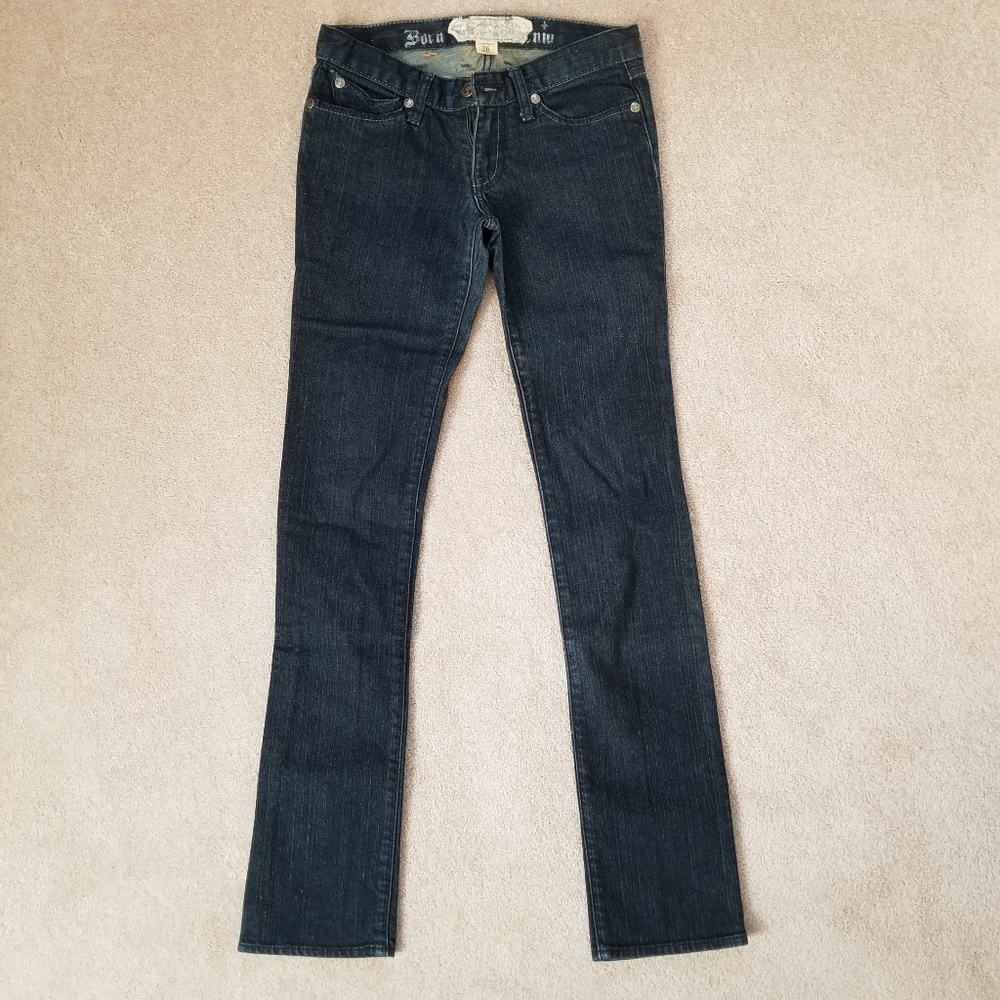 Born in California Santa Monica Super Low Rise Straight Leg Jeans 26 Y2K